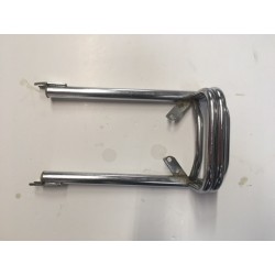 Porta bultos cromado de moto clásica