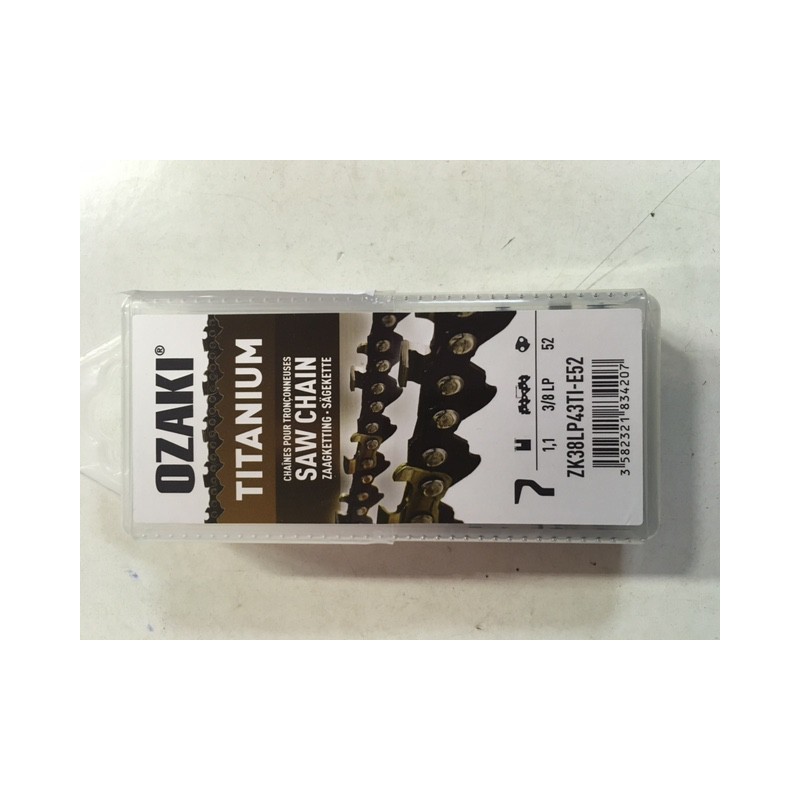Cadena de motosierra Ozaki Titanium 3/8 1,1 52 eslabones
